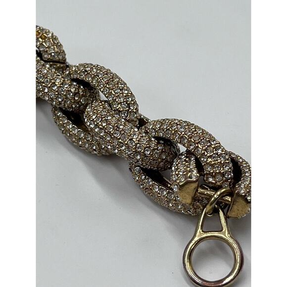 J. Crew Gold tone Chainlink Bracelet with PAVE Crystals‎ - Picture 9 of 12